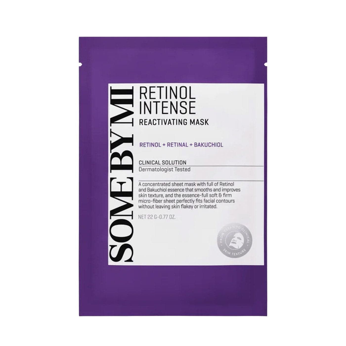 Стягаща шийт маска с ретинол Some BY MI Retinol Intense Reactivating Mask 30g