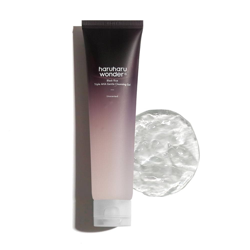 Нежен ексфолиращ почистващ гел haruharu wonder® Black Rice Triple AHA Gentle Cleansing Gel Unscented 100ml
