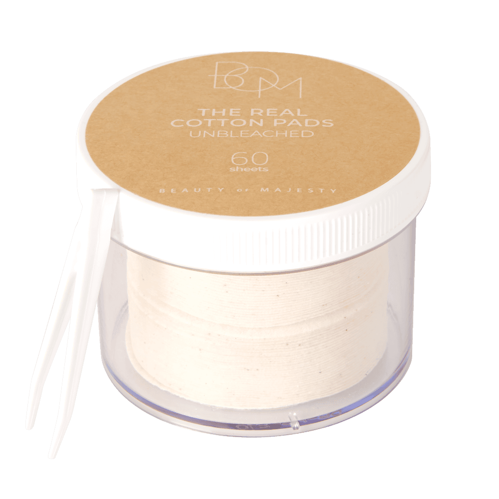 Тампони 100% натурален памук – 60 бр. Beauty of Majesty The Real Cotton Pads Unbleached 60бр