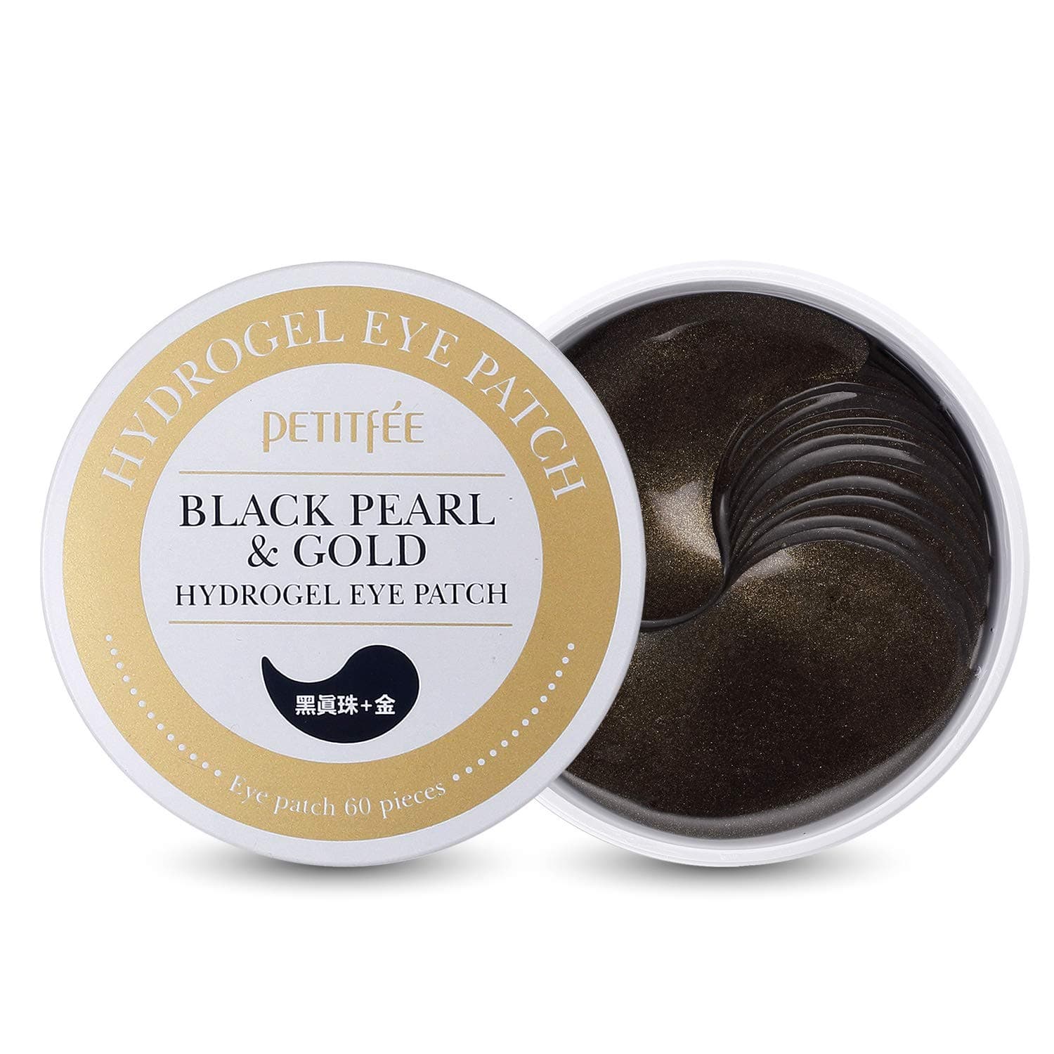 Хидрогел пачове за очи със злато и черна перла Petitfee Black Pearl & Gold Hydrogel Eye Patch 60бр
