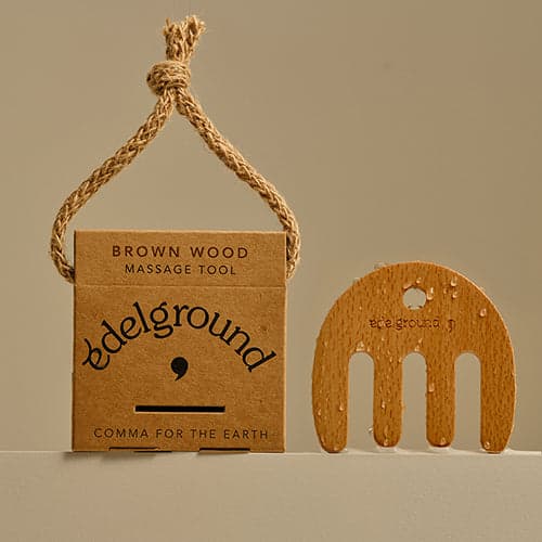 Дървен масажор за скалп Edelground Brown Wood Massage Tool