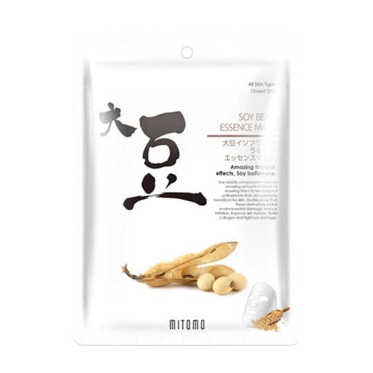 Възстановяваща маска за лице с екстракт от соя Mitomo Soy Bean Essence Mask 25g
