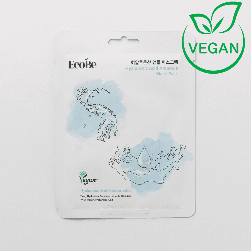 Хидратираща лист маска с хиалуронова киселина EcoBe Hyaluronic Acid Ampoule Mask Pack 25ml