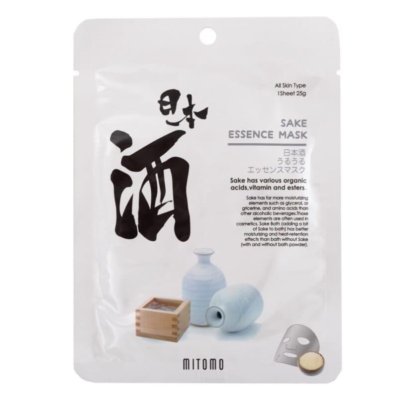 Хидратираща успокояваща шийт маска Mitomo Sake Essence Mask Хидратираща Саке 25g