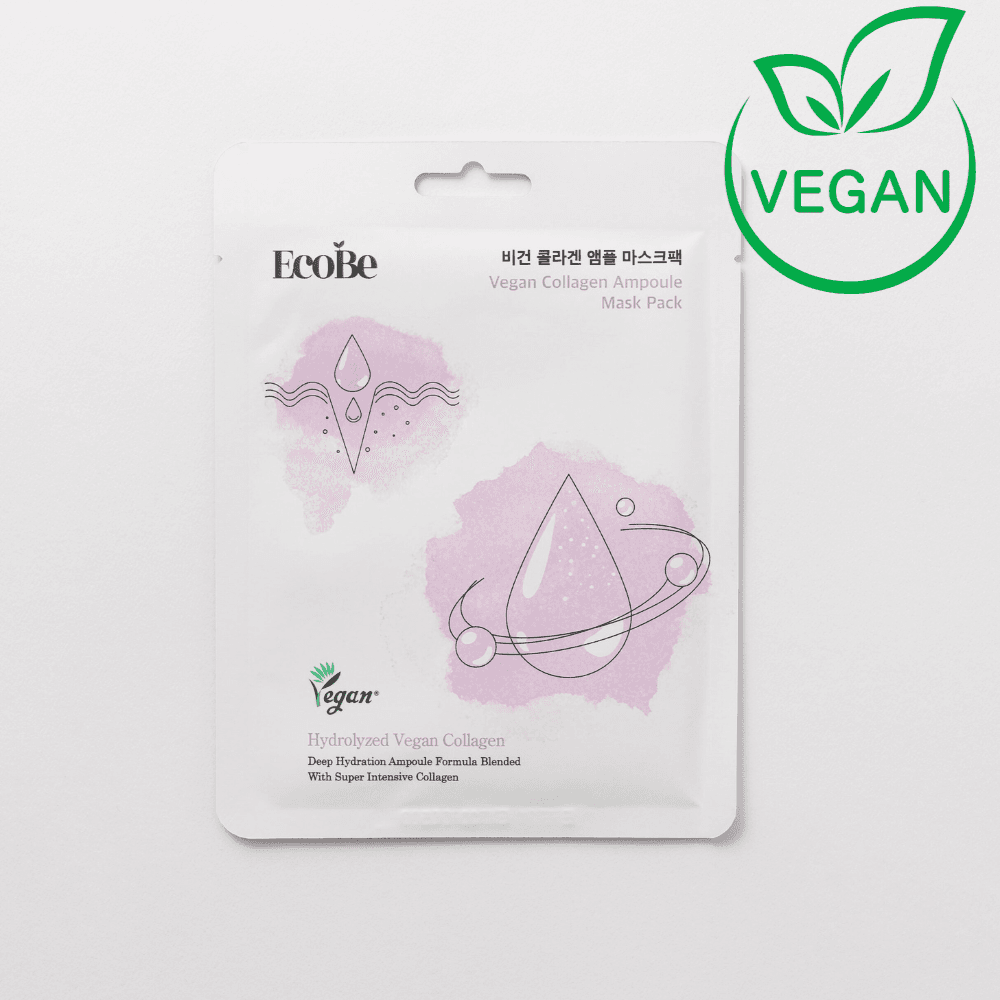 Дълбоко хидратираща лист маска с веган колаген EcoBe Vegan Collagen Ampoule Mask Pack 25ml
