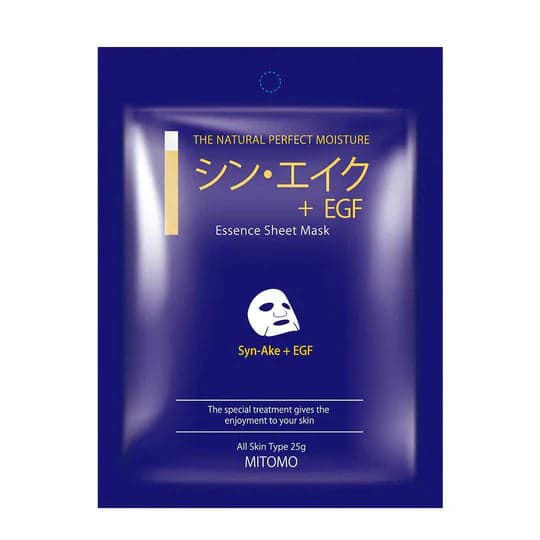 Стягаща маска с пептиди Mitomo Syn-Ake + EGF Essence Sheet Mask 25g