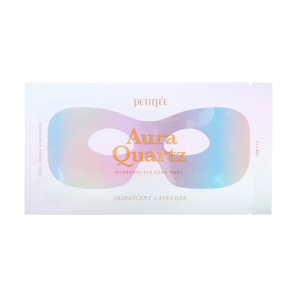 Озаряваща маска за околоочна зона Petitfee Aura Quartz Hydrogel Eye Zone Mask Iridescent Lavender 8g