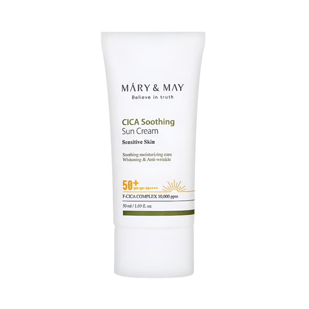 Успокояващ слънцезащитен крем с центела Mary & May CICA Soothing Sun Cream SPF50+ PA++++ 50ml