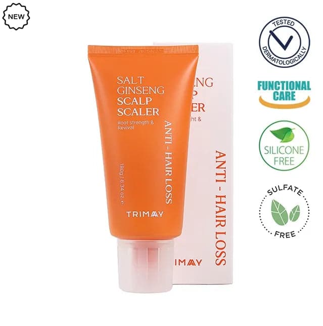 Скраб за скалп против косопад с женшен Trimay Salt Ginseng Scalp Scaler 180ml — снимка 1