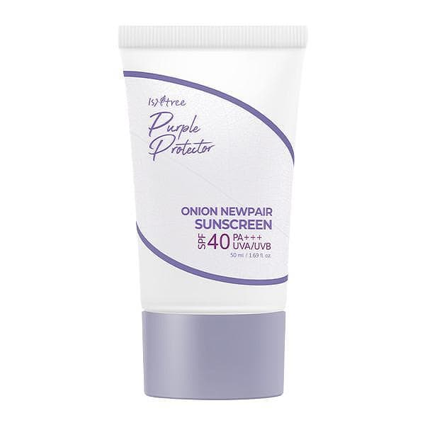 Слънцезащитен крем за лице с екстракт от лук Isntree Purple Protector Onion Newpair Sunscreen SPF 40 PA+++ UVA/UVB 50ml